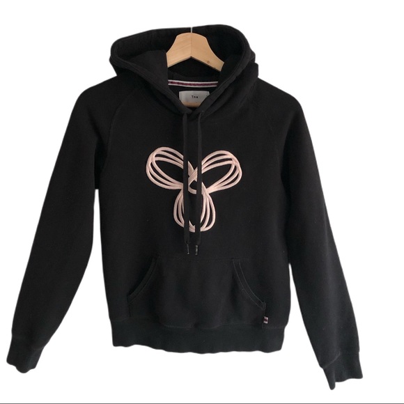 TNA Tops - SOLD TNA Hoodie Black/Light Pink-Beige Size Small